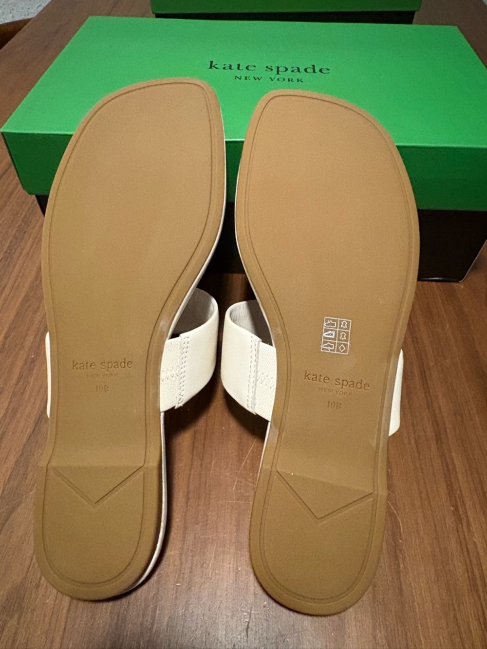 kate spade White Floral Thong Sandals with Gold Accents - Picture 4 of 6